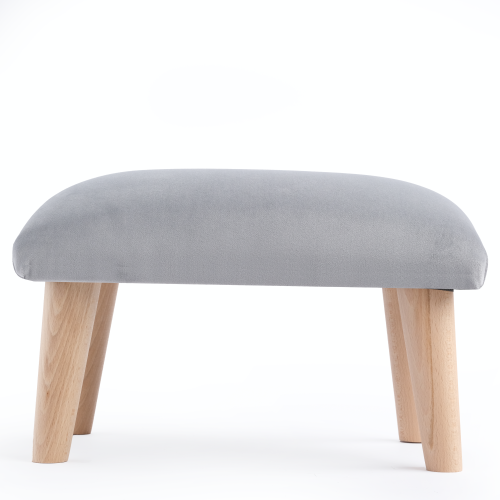 Skandynawski taboret szary, minimalistyczny i praktyczny mebel