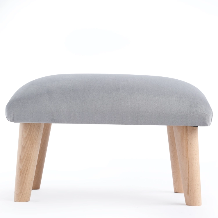 Skandynawski taboret szary, minimalistyczny i praktyczny mebel