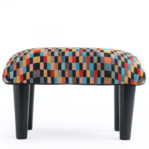 Stylowy kolorowy podnóżek, idealny do nowoczesnych i kreatywnych wnętrz