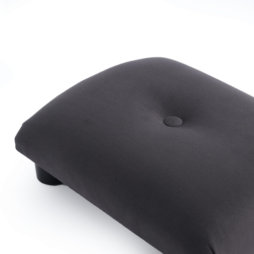 Stylowy grafitowy pikowany podnóżek, komfortowy i estetyczny