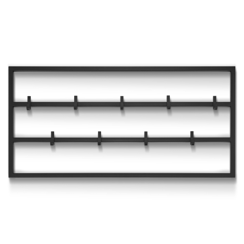 Solidny czarny wieszak ścienny ze stali do przedpokoju, praktyczny i estetyczny