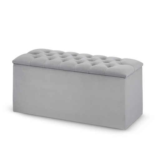 pikowana pufa ze schowkiem, duży kufer z siedziskiem