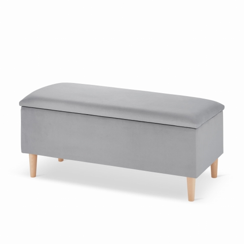 szara pufa do przedpokoju