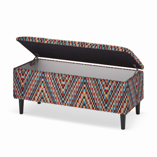 kolorowa pufa ze schowkiem