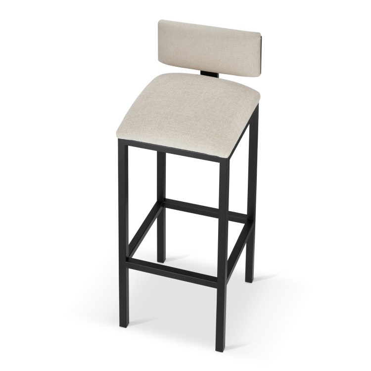 kremowy tapicerowany hoker barowy