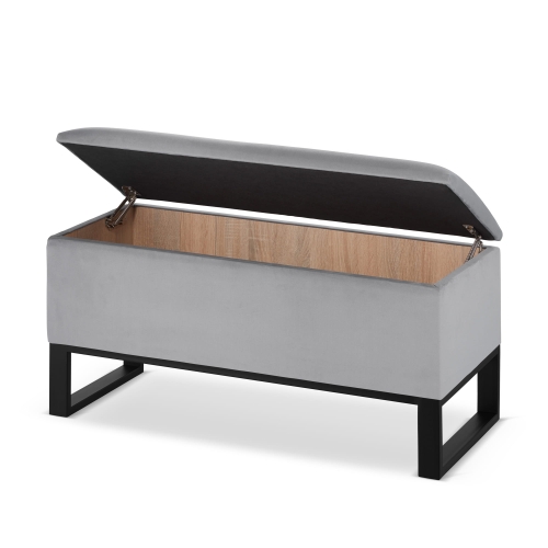 szara pufa ze schowkiem