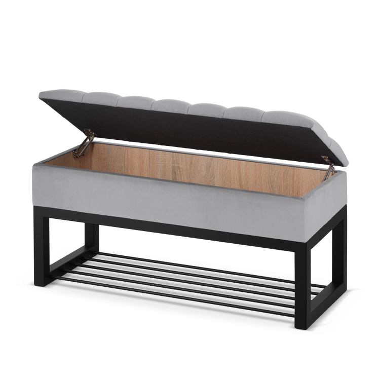 ławka na buty z pojemnikiem