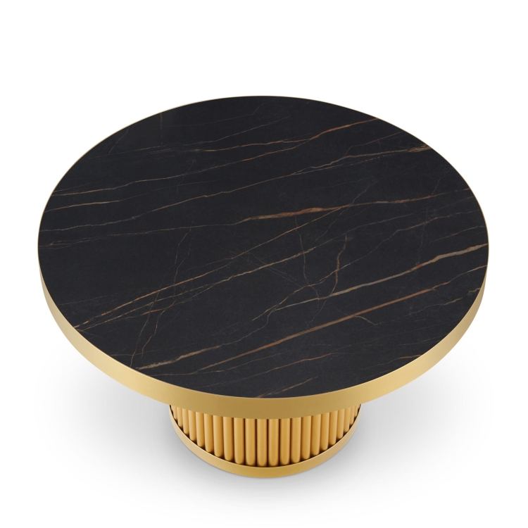 złoty stolik kawowy glamour