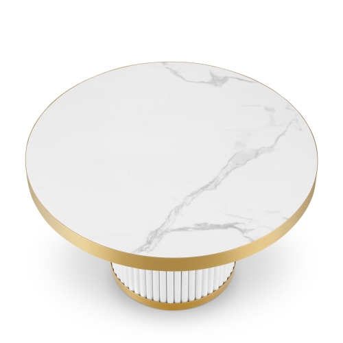 biały stolik kawowy glamour