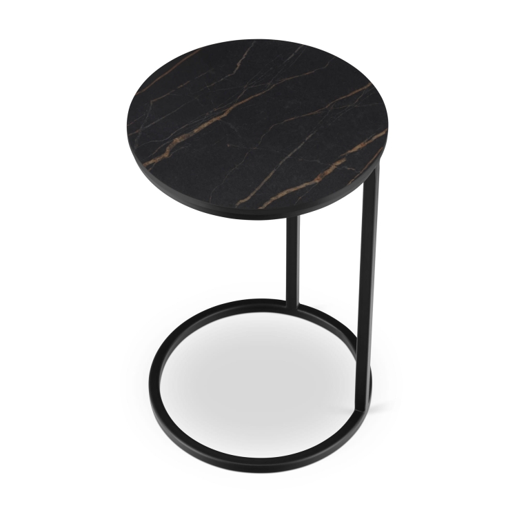 czarny stolik pomocniczy