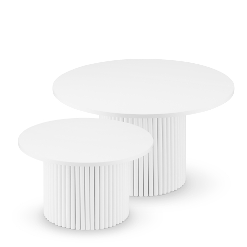 zestaw stolików ryflowanych