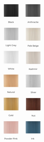 Kolorowe nogi ryflowane do stolików kawowych