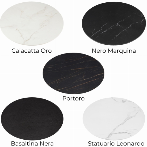 Okrągłe blaty ze spieku kwarcowego do stolików kawowych