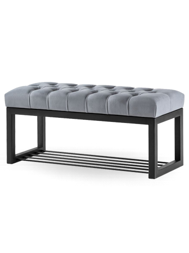 industrialna ławeczka do przedpokoju z półką na buty