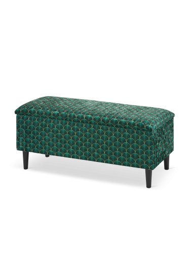 zielona pufa ze schowkiem