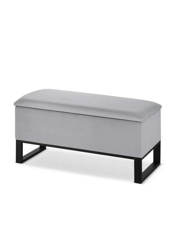 szara pufa ze schowkiem