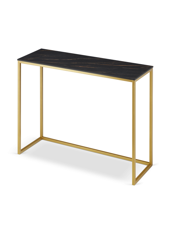 złota konsola do przedpokoju