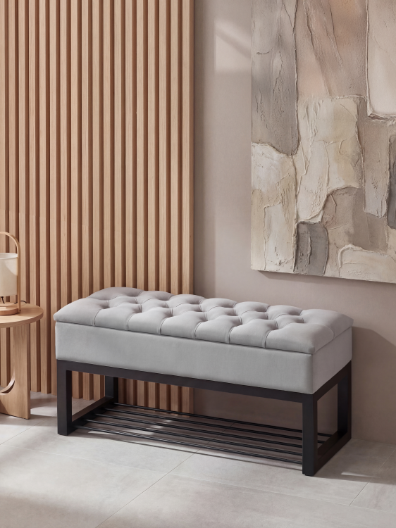 ławka na buty z pojemnikiem