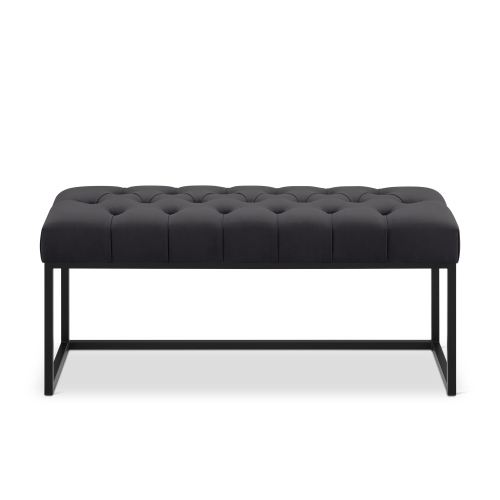 pikowana ławka grafitowa