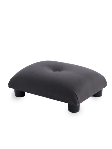 Stylowy grafitowy pikowany podnóżek, komfortowy i estetyczny
