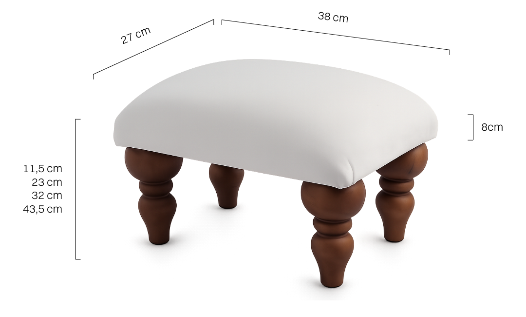 Podnóżek do fotela w białym kolorze, praktyczny i estetyczny mebel