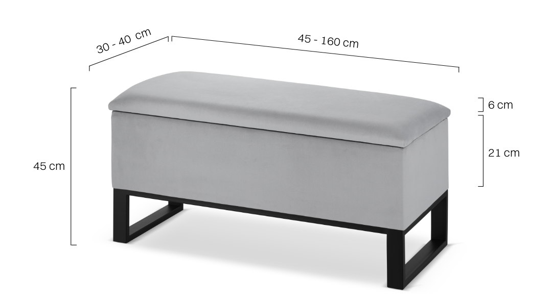 szara pufa ze schowkiem